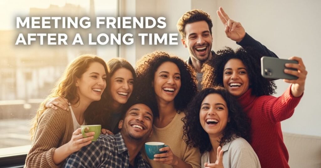 570+ Meeting Friends After a Long Time Captions (Funny & Emotional)