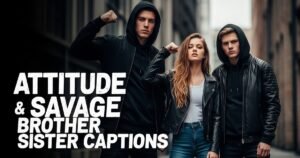 Attitude & Savage Brother Sister Captions