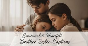 Emotional & Heartfelt Brother Sister Captions