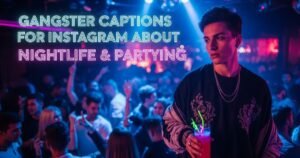 Gangster Captions for Instagram About Nightlife & Partying