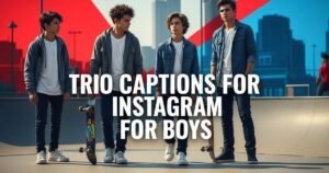 Trio Captions for Instagram for Boys