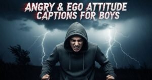 Angry & Ego Attitude Captions for Boys