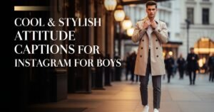 Cool & Stylish Attitude Captions for Instagram for Boys