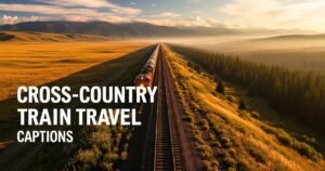 Cross-Country Train Travel Captions