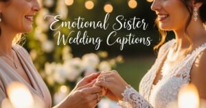 Emotional Sister Wedding Captions