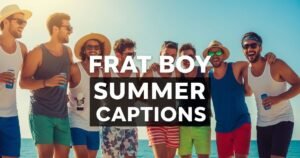 Frat Boy Summer Captions