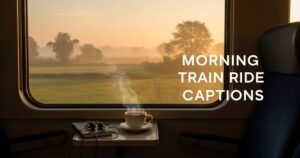 Morning Train Ride Captions
