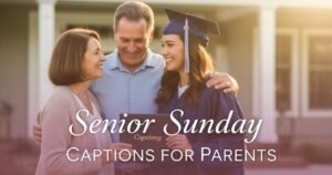 Senior Sunday Captions for Parents