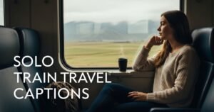 Solo Train Travel Captions