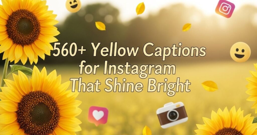 560+ Yellow Captions for Instagram That Shine Bright