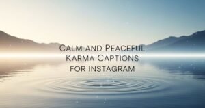 Calm and Peaceful Karma Captions for Instagram