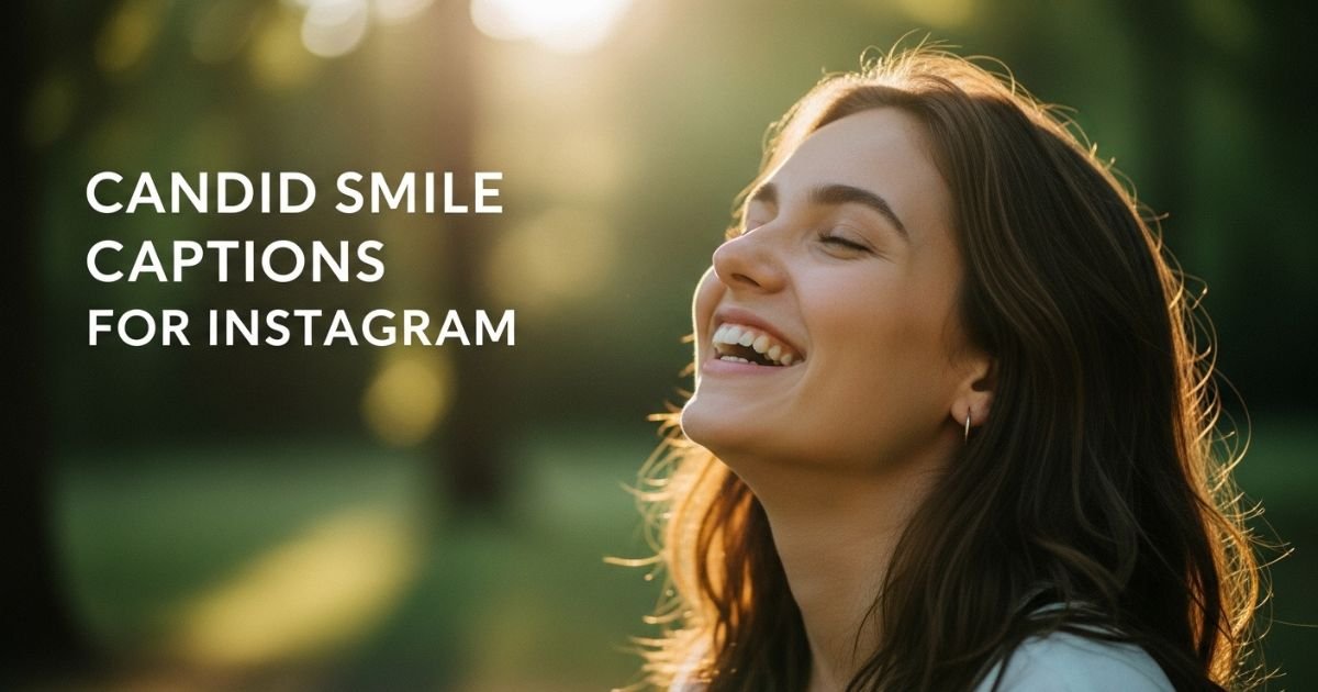 Candid Smile Captions for Instagram