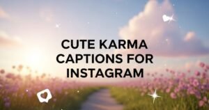 Cute Karma Captions for Instagram