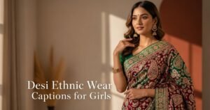 Desi Ethnic Wear Captions for Girls