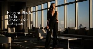 Elegant Black Outfit Captions for Instagram