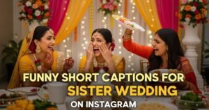 Funny Short Captions for Sister Wedding on Instagram