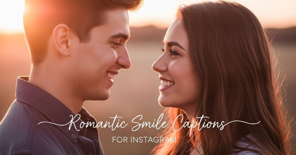 Romantic Smile Captions for Instagram