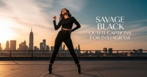 Savage Black Outfit Captions for Instagram