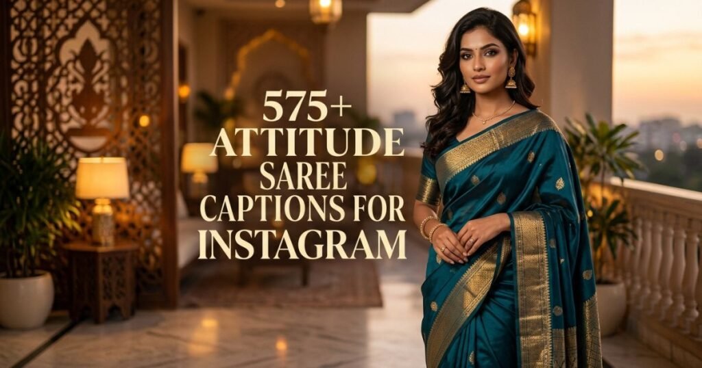 575+ Attitude Saree Captions for Instagram