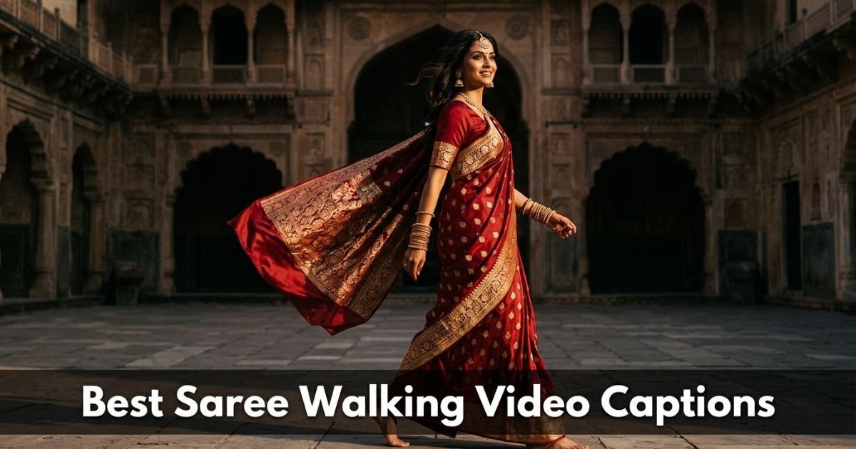 Best Saree Walking Video Captions