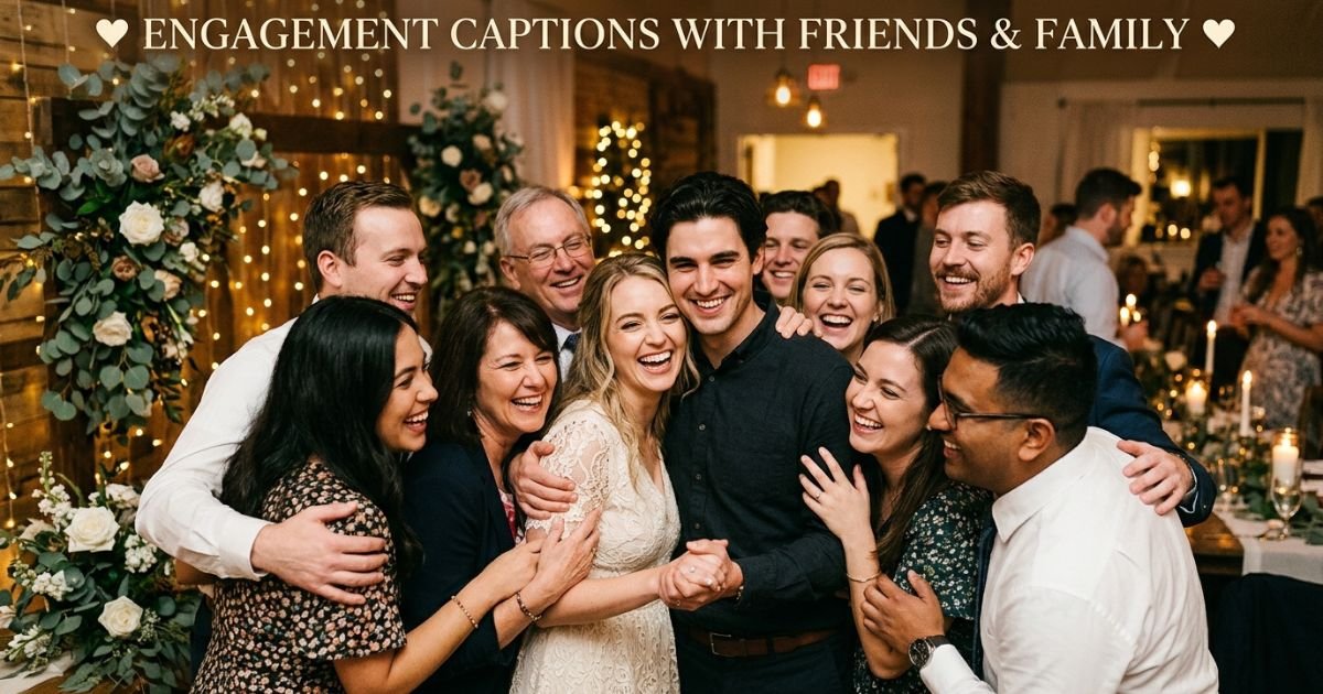 Engagement Captions with Friends & Family