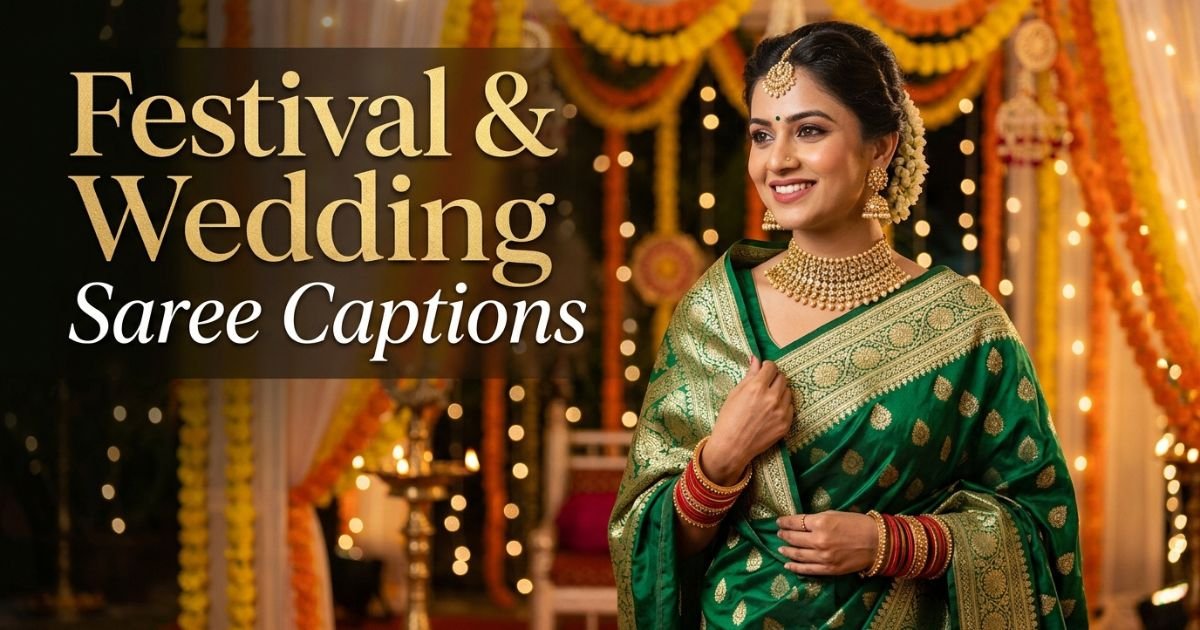 Festival & Wedding Saree Captions