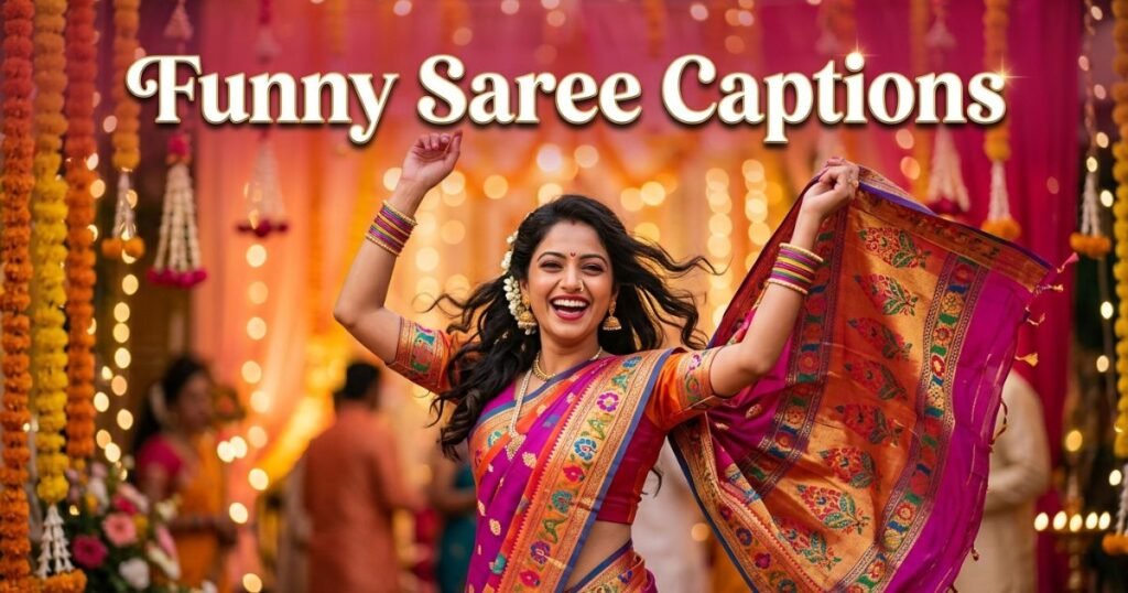 Funny Saree Captions