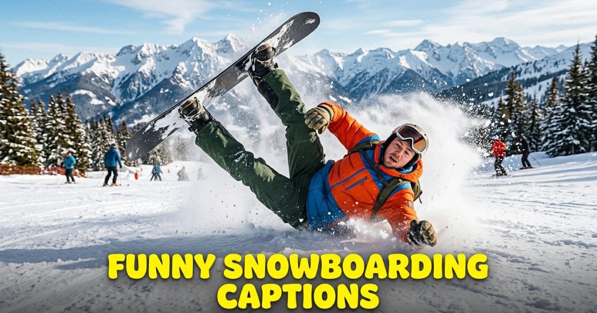 Funny Snowboarding Captions
