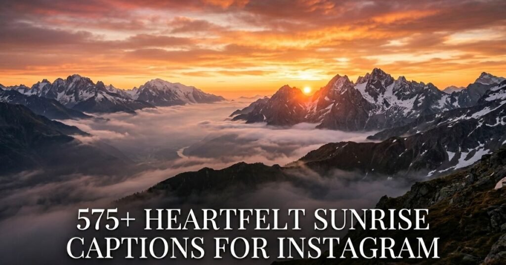 Heartfelt Sunrise Captions for Instagram