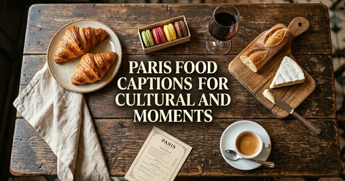 Paris Food Captions for Cultural & Culinary Moments