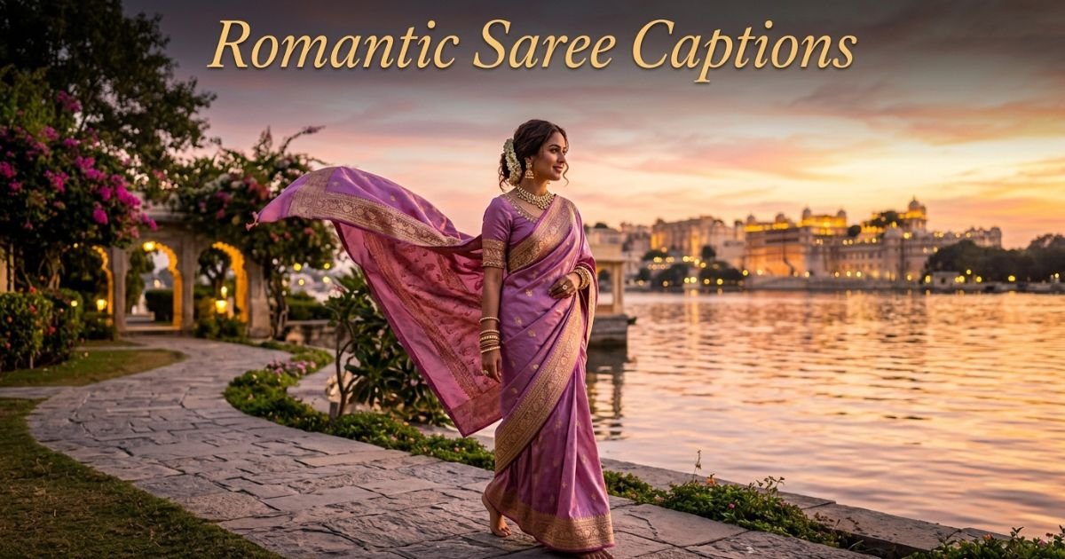 Romantic Saree Captions