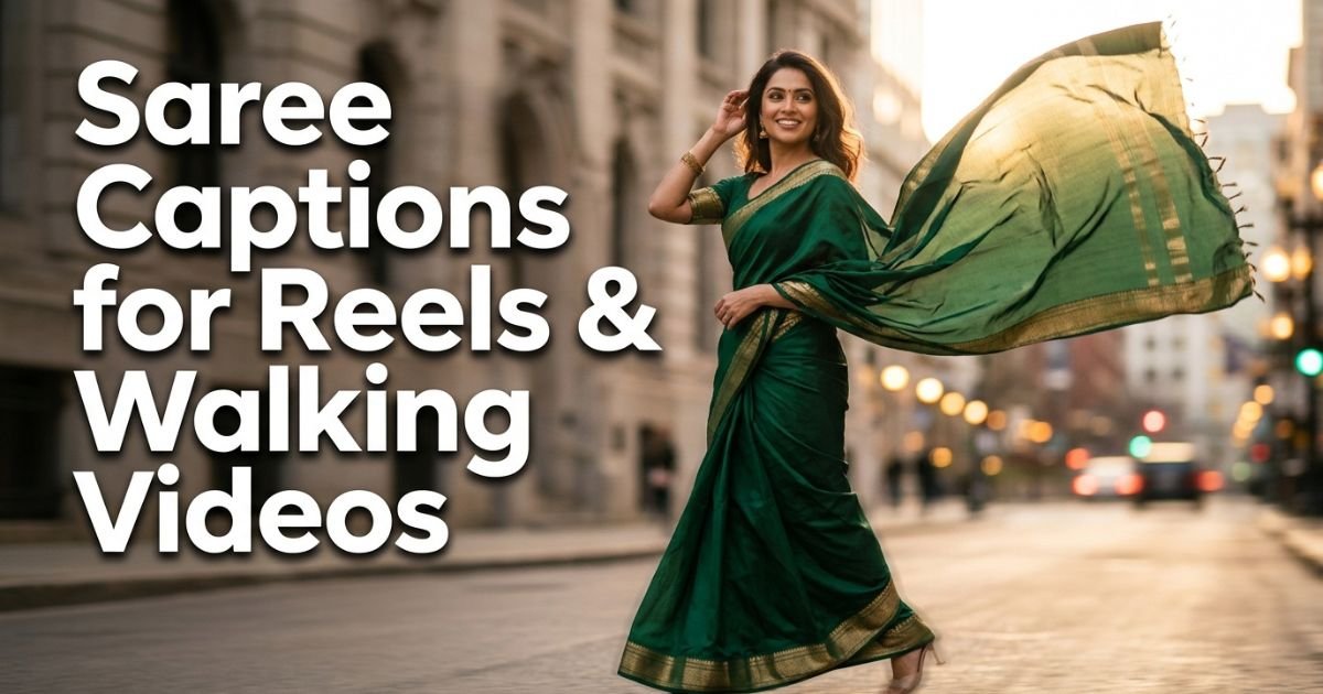 Saree Captions for Reels & Walking Videos