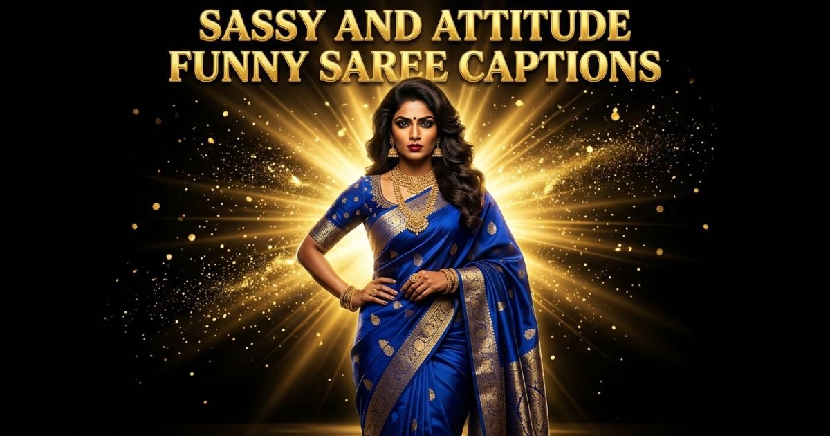 Sassy and Attitude Funny Saree Captions