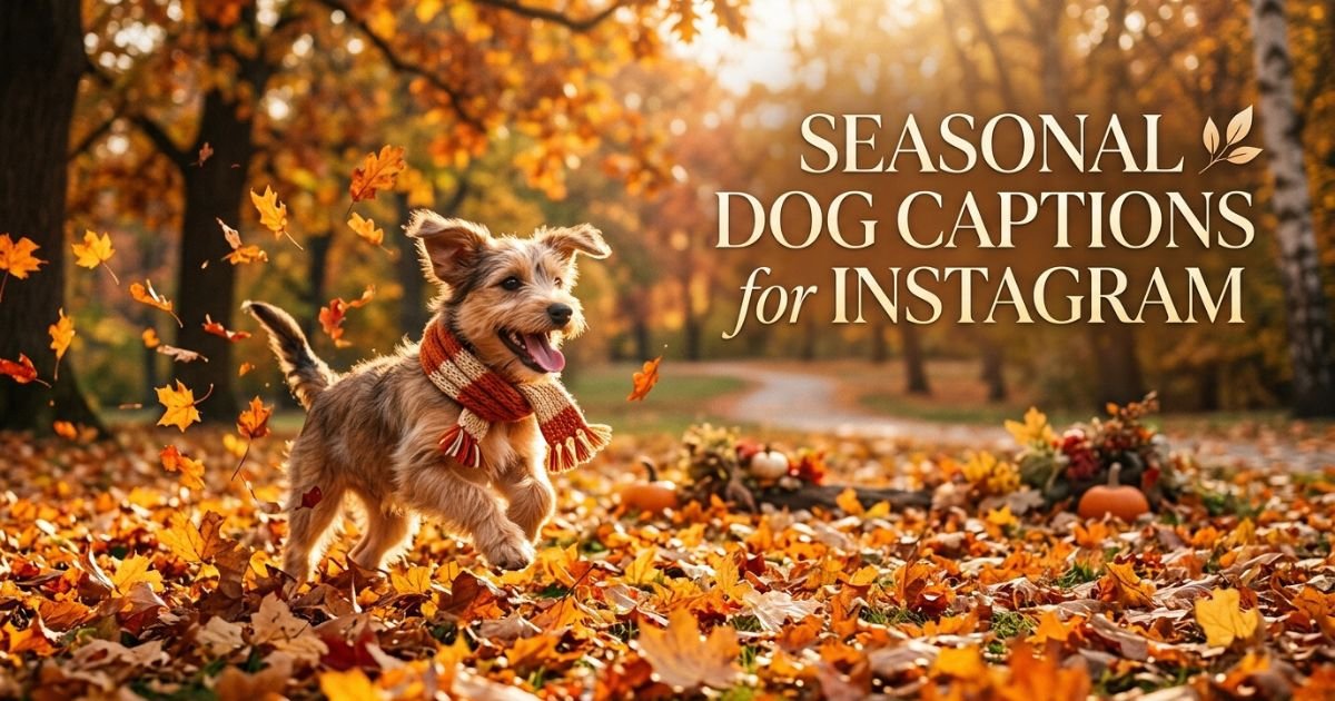 Seasonal Dog Captions for Instagram