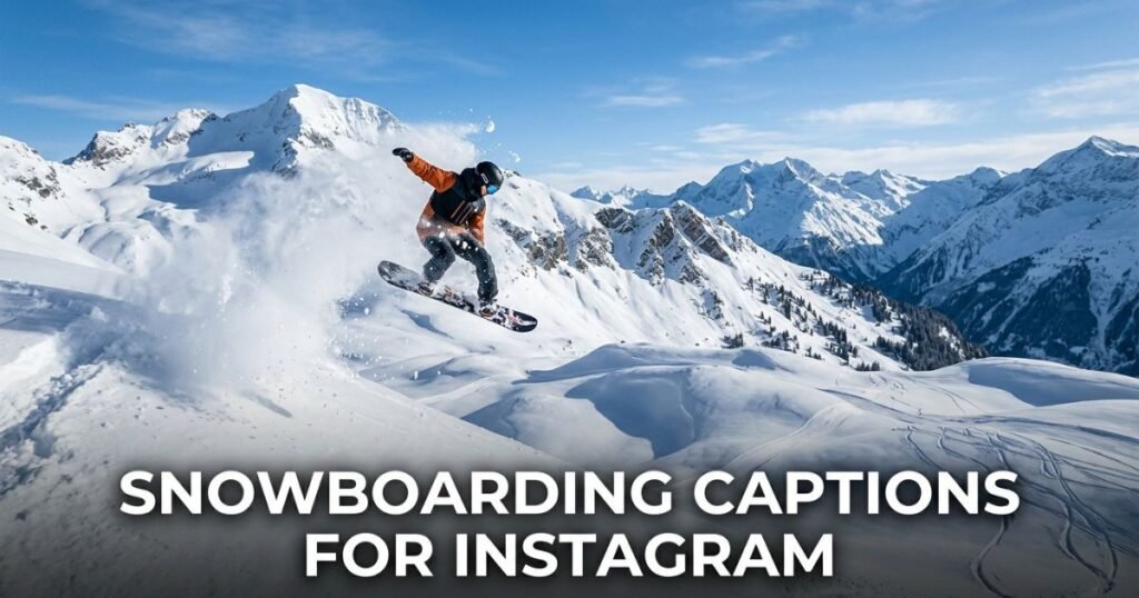 Snowboarding Captions for Instagram Winter Vibes