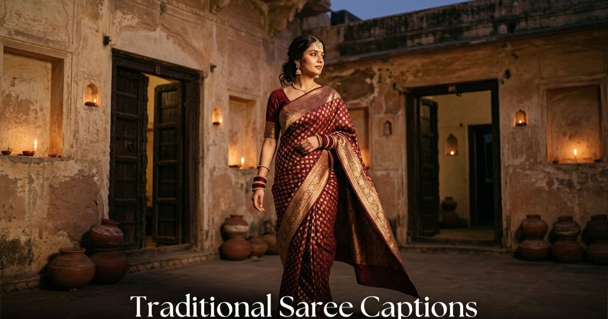 Traditional Saree Captions