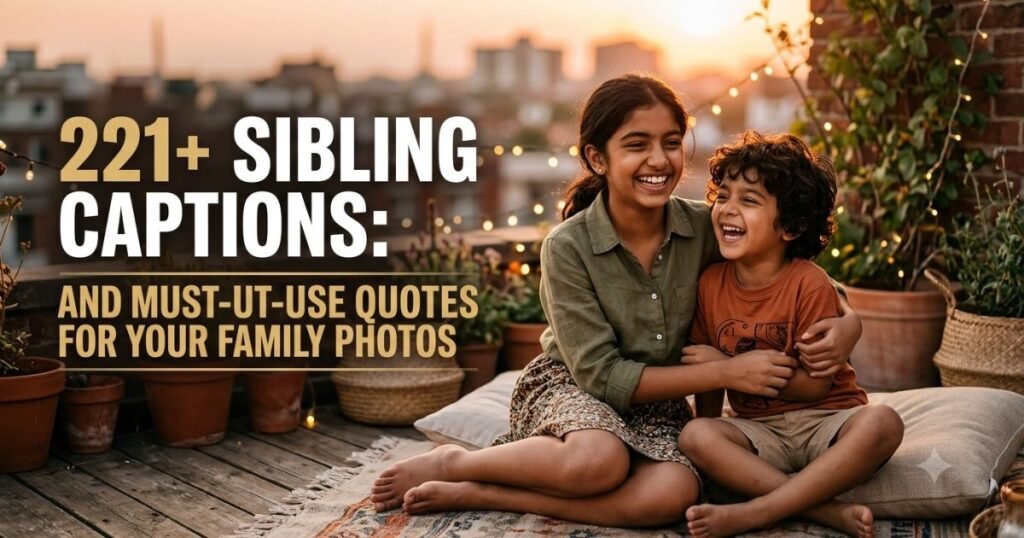 221+ Sibling Captions: and Must-Use Quotes for Your Family Photos