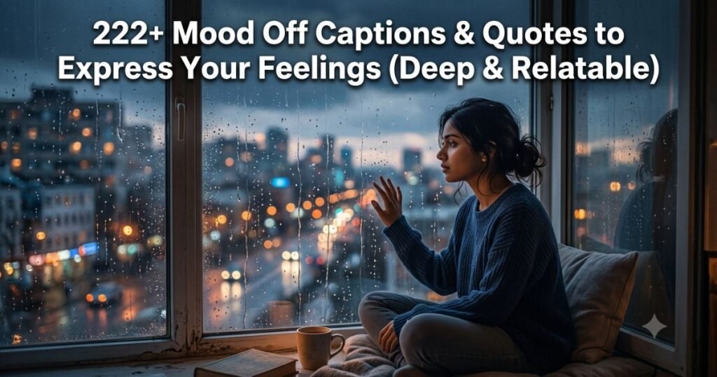 222+ Mood Off Captions & Quotes to Express Your Feelings (Deep & Relatable)