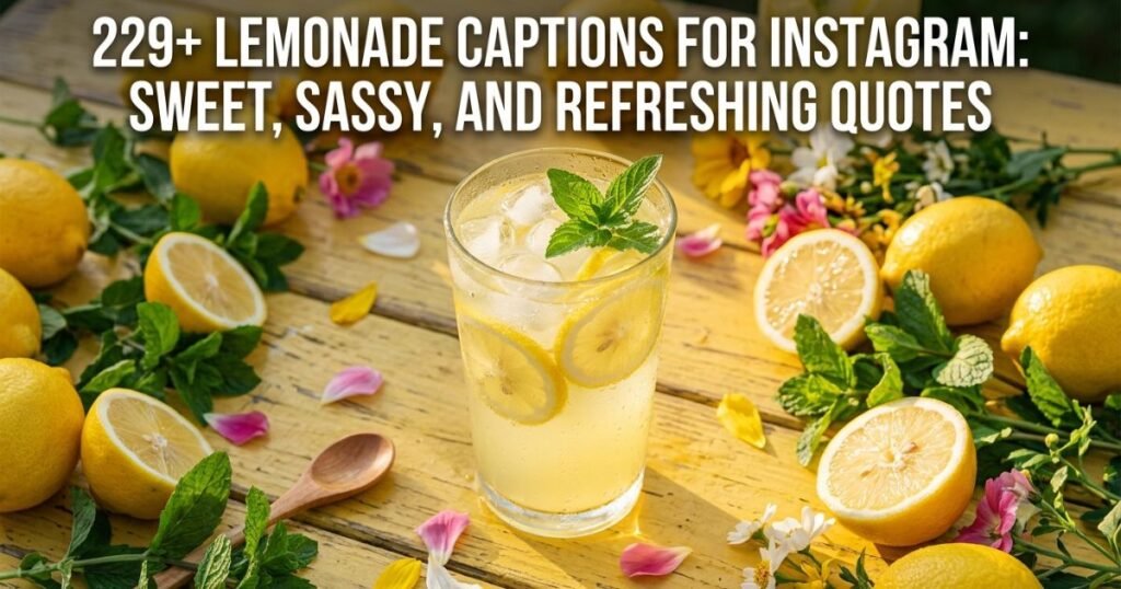 229+ Lemonade Captions for Instagram: Sweet, Sassy, and Refreshing Quotes