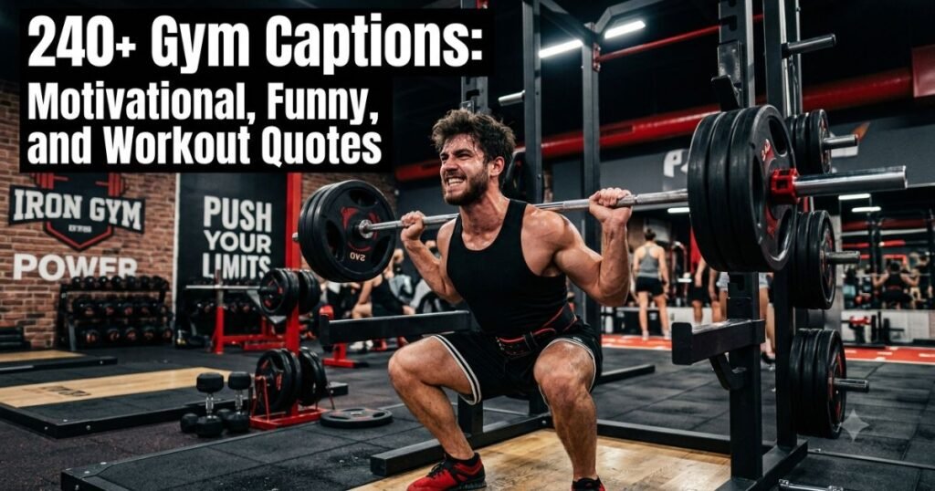 240+ Gym Captions: Motivational, Funny, and Workout Quotes