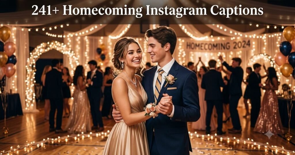 241+ Homecoming Instagram Captions to Spark Dance-Night Vibes
