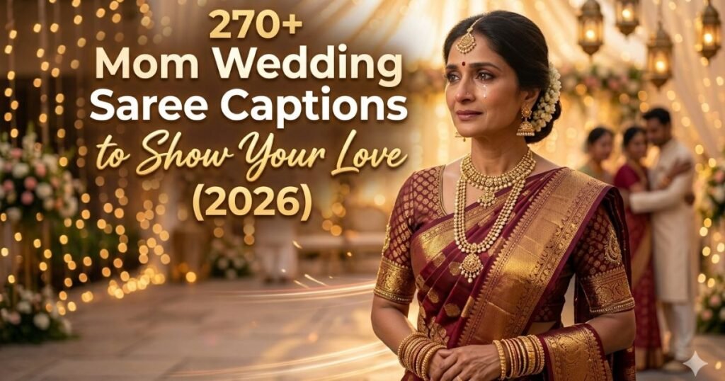 270+ Mom Wedding Saree Captions to Show Your Love (2026)