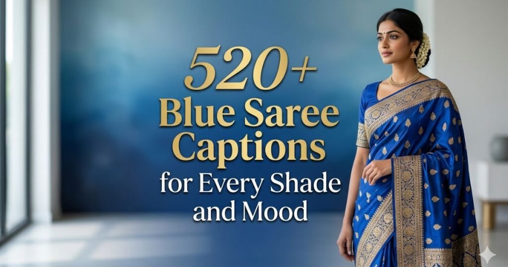 520+ Blue Saree Captions for Every Shade and Mood