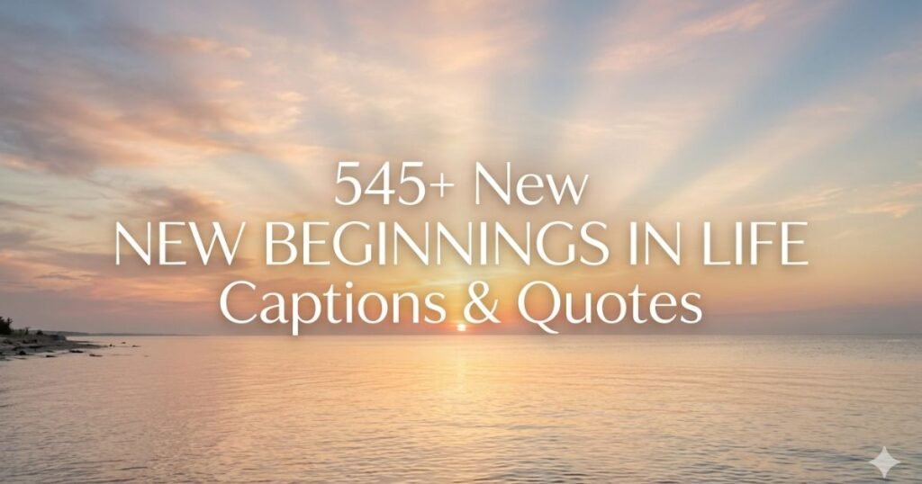 545+ New Beginnings in Life Captions & Quotes