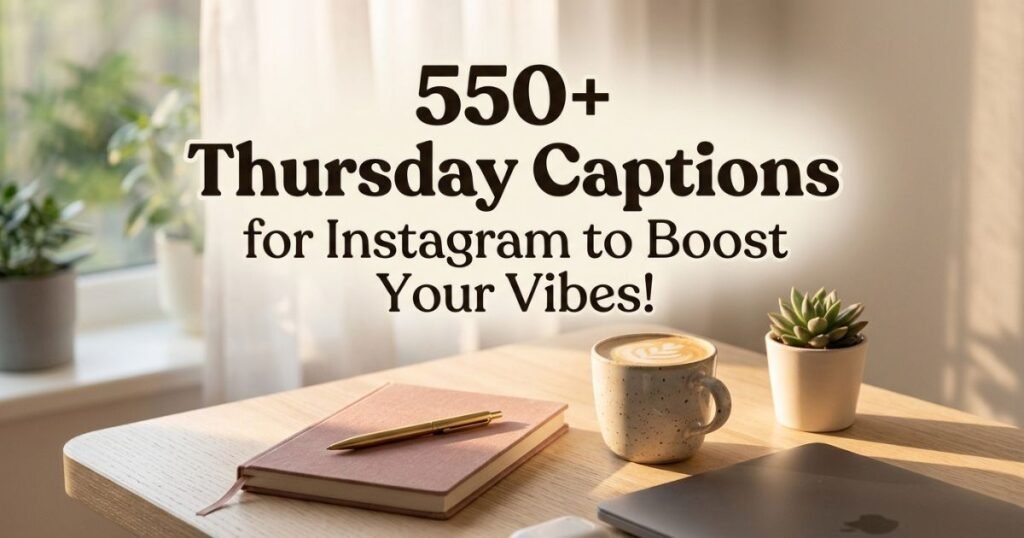 550+ Thursday Captions for Instagram to Boost Your Vibes!