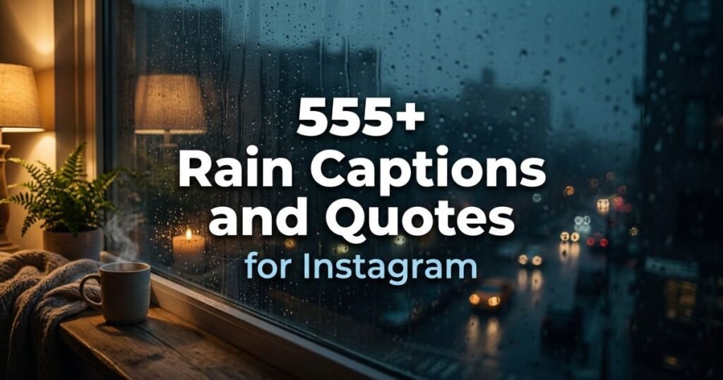 555+ Rain Captions and Quotes for Instagram | Best Words