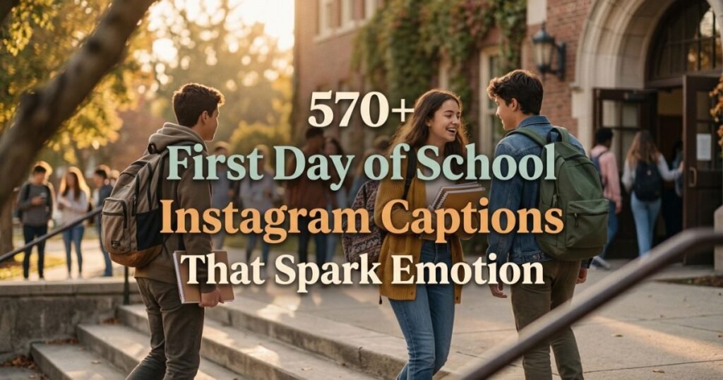 570+ First Day of School Instagram Captions That Spark Emotion