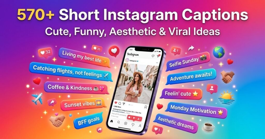 570+ Short Instagram Captions to Spark Emotion