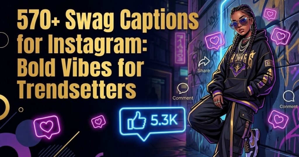 570+ Swag Captions for Instagram: Bold Vibes for Trendsetters