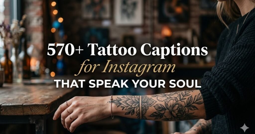570+ Tattoo Captions for Instagram That Speak Your Soul